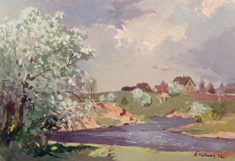 Richard Uutmaa "Maastik jõega"