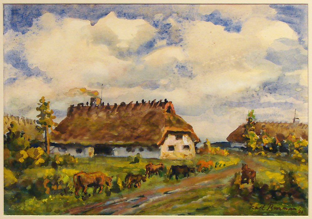 Karl Burman (seenior) "Külatee lehmadega"
