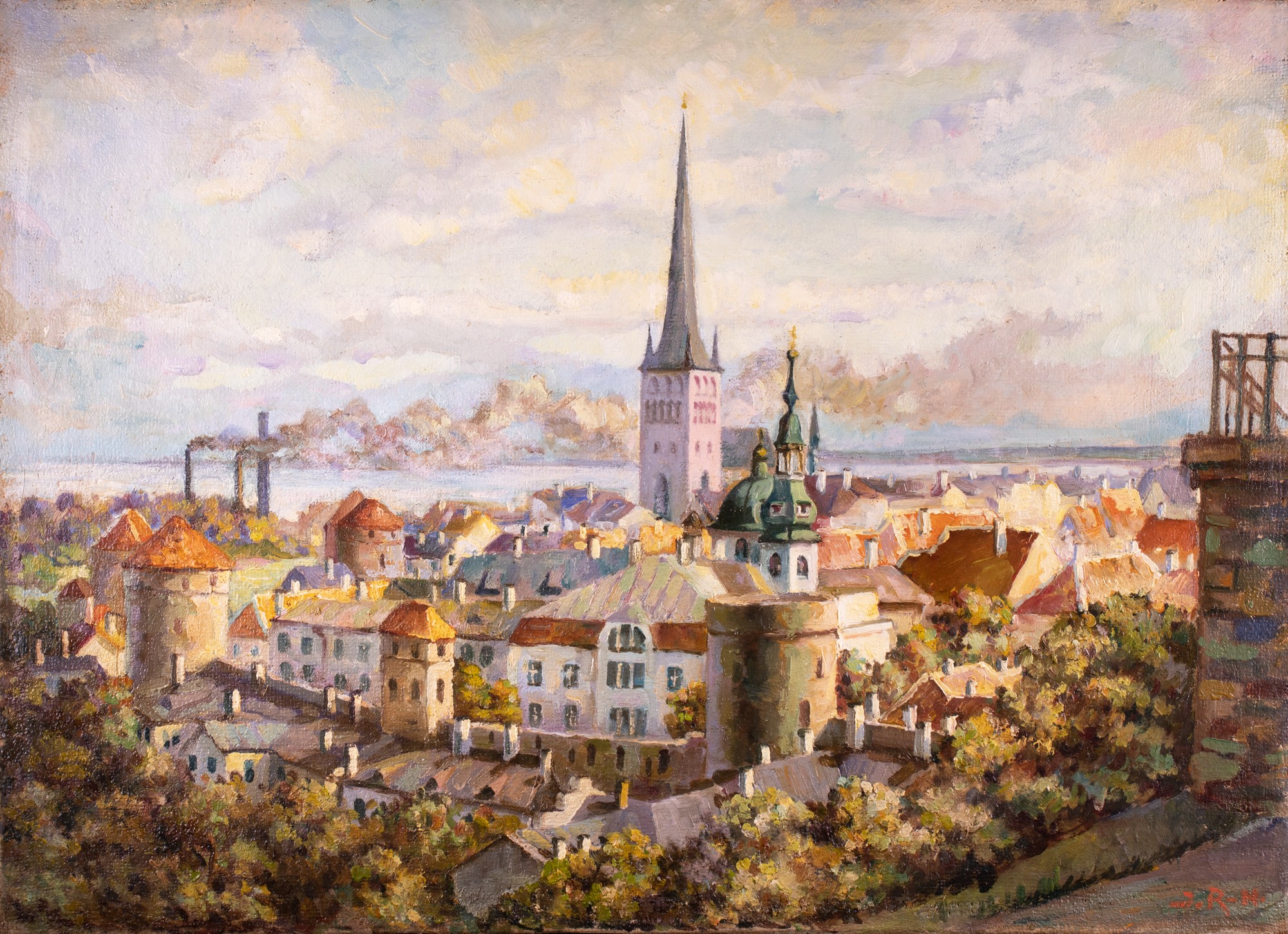 Johannes August Riisman(n) "Tallinna vaade Toompealt"