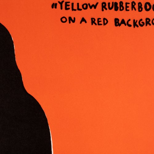 Yellow Rubberboots-Man on a Red Background, 7/14 (15927.451)
