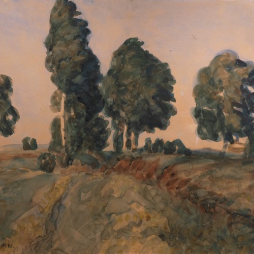 Paul Burman "Landscape With Birch Trees"
