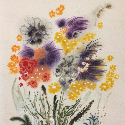 Esther Roode "Violet Flowers"