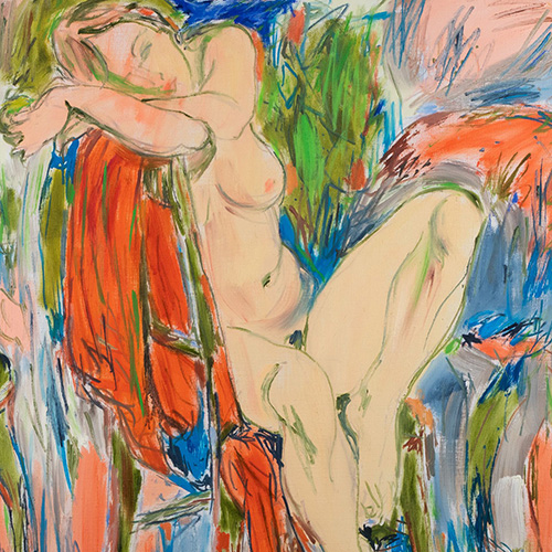 Paul Allik "Sitting Nude"