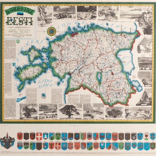Cultural Historical map of Estonia "Green Estonia" (18912.11550)