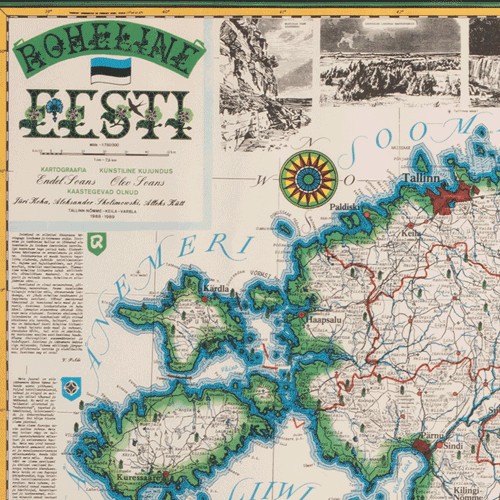 Olev Soans "Cultural Historical map of Estonia "Green Estonia""