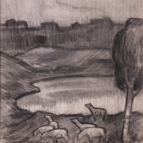 Ardo Sivadi "Landscape with Sheep"