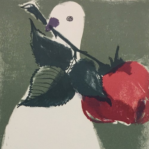 Silvia Leitu "Mail Pigeon with a Rose"