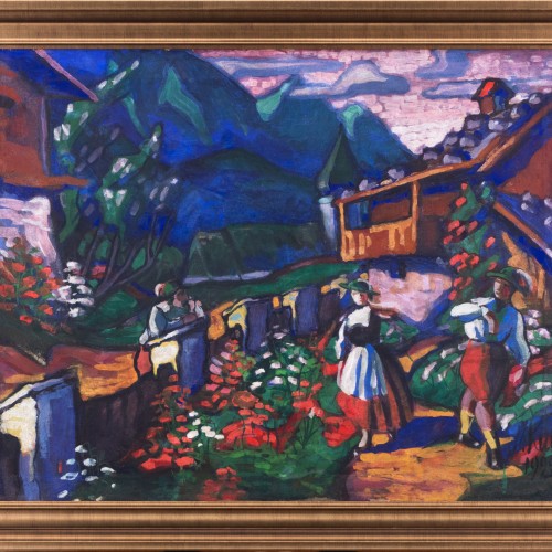 Alpine Mountain Village Scene (19660.21427)