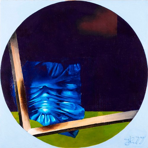 Jüri Palm "Tondo on a Blue Background"