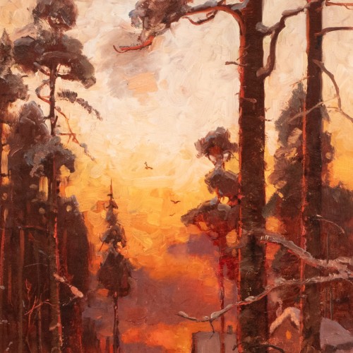 Julius von Klever "Landscape During Sunset"