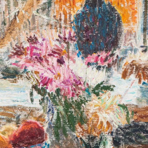 Linda Kits-Mägi "Still Life with Apples and a Flower Vase"