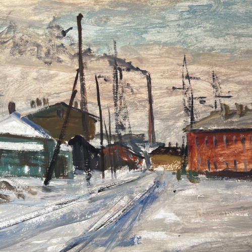Jaan Tuuling "Winter View of a Suburb"