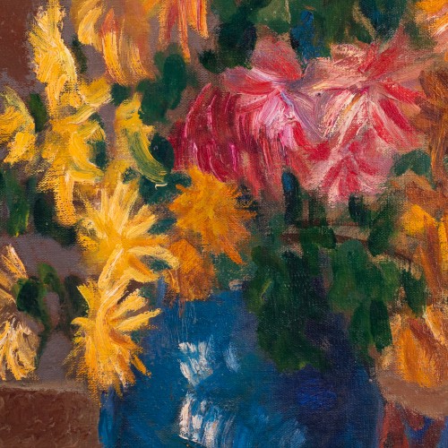 Lilled sinise vaasiga (20540.19359)