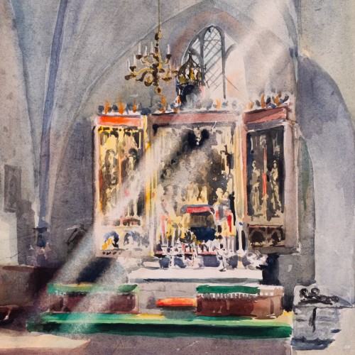 Karl Burman juunior "Bernt Notke altar Pühavaimu kirikus"