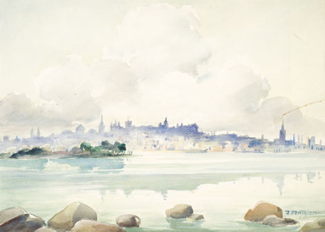 Julius Gentalen "Tallinna vaade merelt"