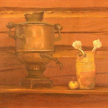 Orest Kormašov "Natüürmort õunaga"