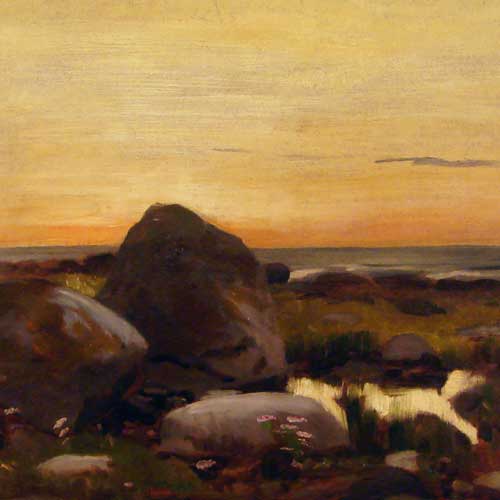 Eugen Gustav Dücker "Kivine rand loojanguvalguses"