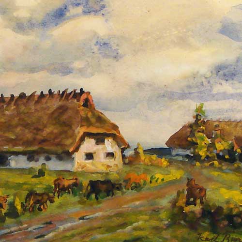 Karl Burman seenior "Külatee lehmadega"