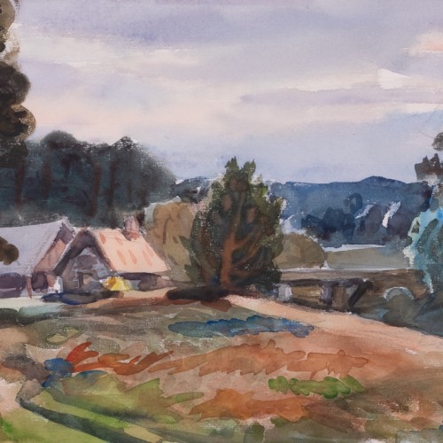 Landscape with Houses and a Bridge