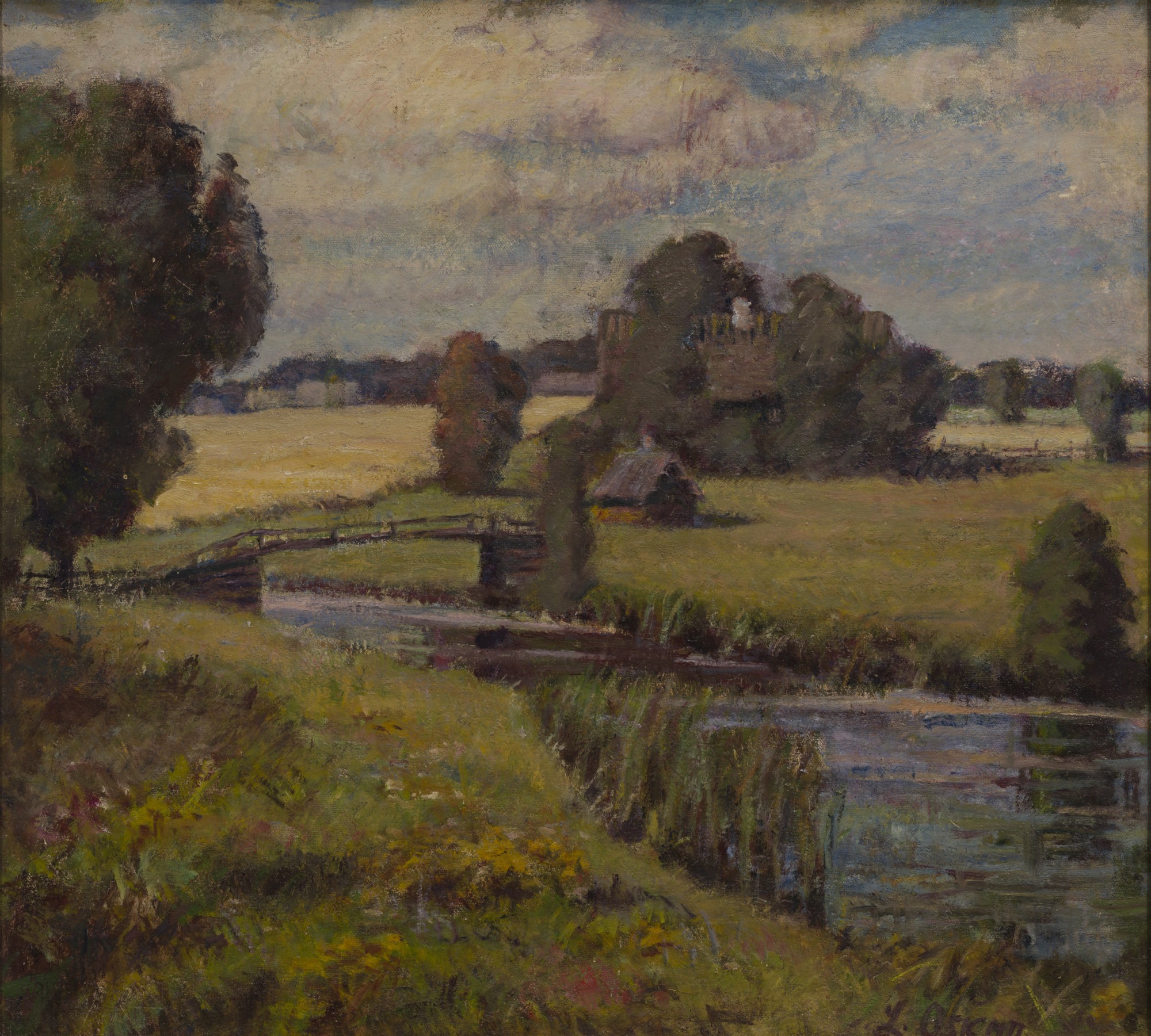 Ludvig Oskar "Landscape With Bridge"
