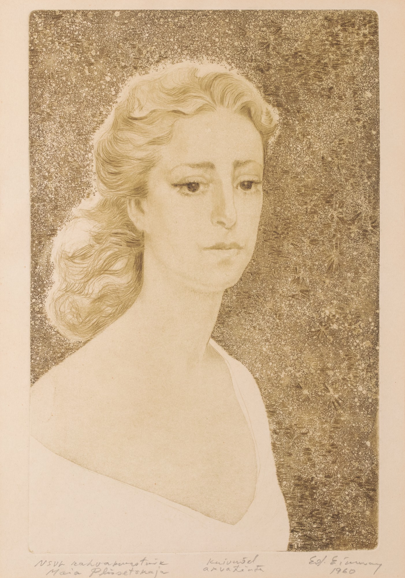 Eduard Einmann "Portrait of Maia Plissetskaja"