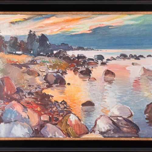 View of the Shore with a Smouldering Sky (20015.16626)