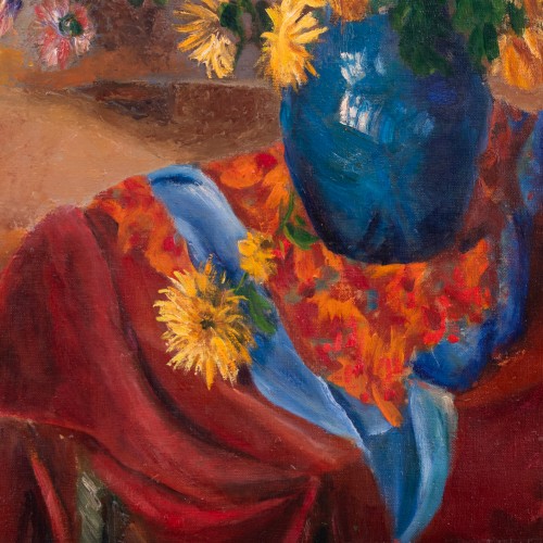 Lilled sinise vaasiga (20540.19355)