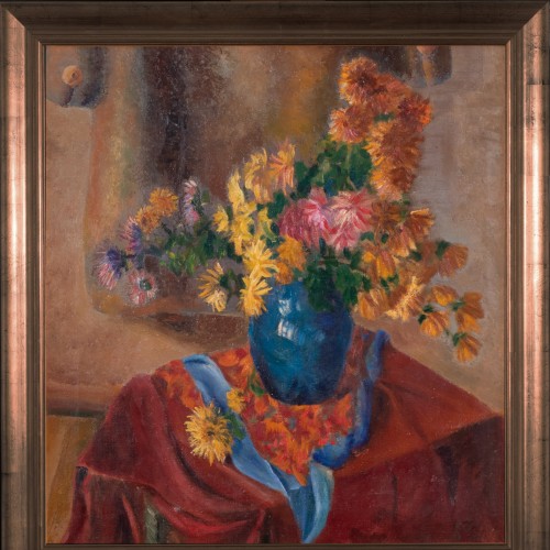 Flowers with a Blue Vase (20540.19924)