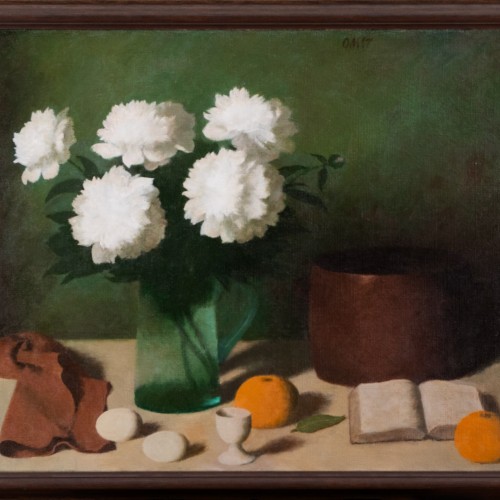 White Peonies with Two Eggs and Two Grapefruits (20687.19738)